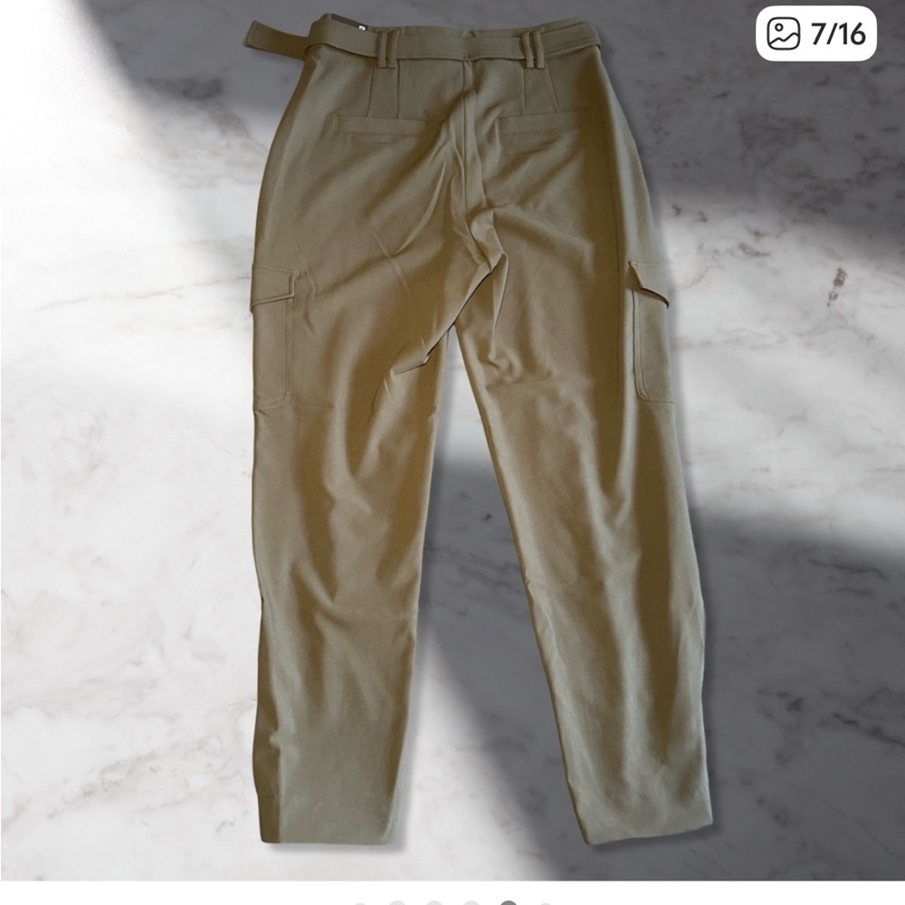 Express Olive Green Belted Cargo Pants - Picture 5 of 8